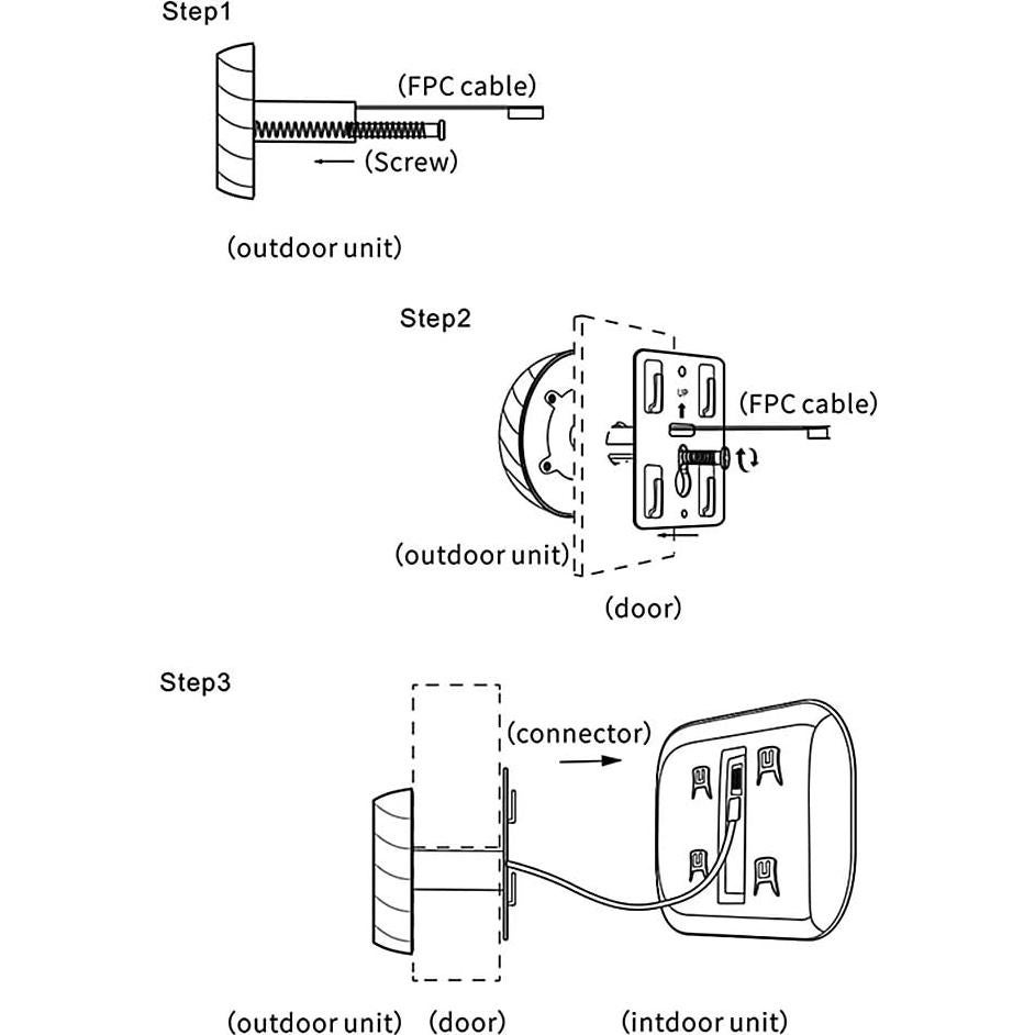 Visor de Puerta de Video Glintcam 2.4" LCD 0.3MP Batería 600mAh