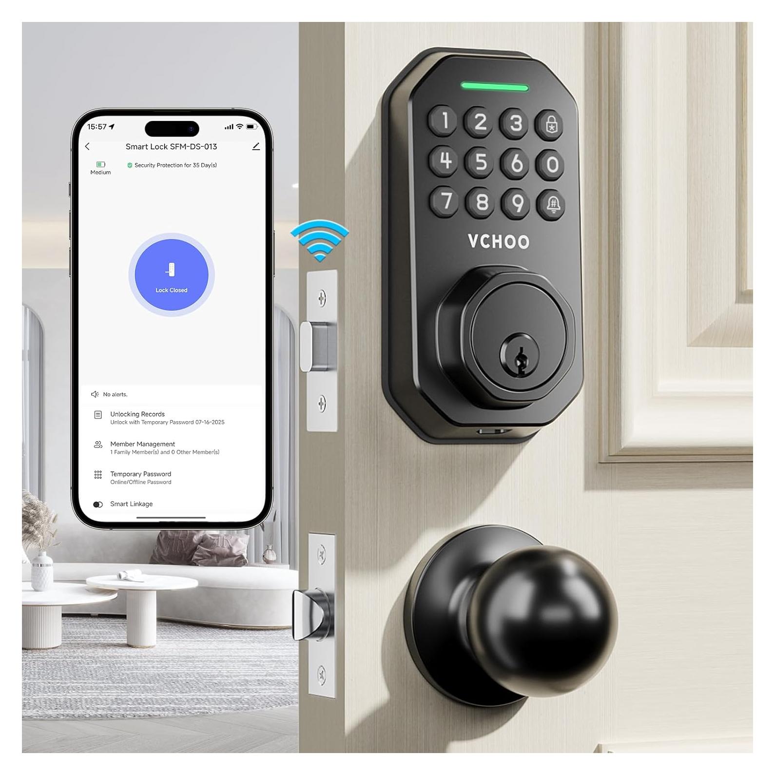 Cerradura Inteligente VCHOO SL02 Wi-Fi con Control de App
