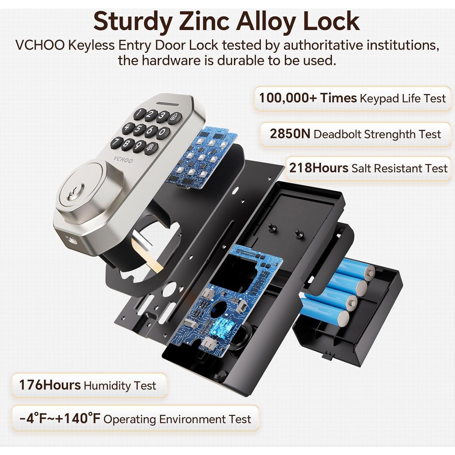 Cerradura Inteligente VCHOO SL02 con Control APP y Auto-Cierre