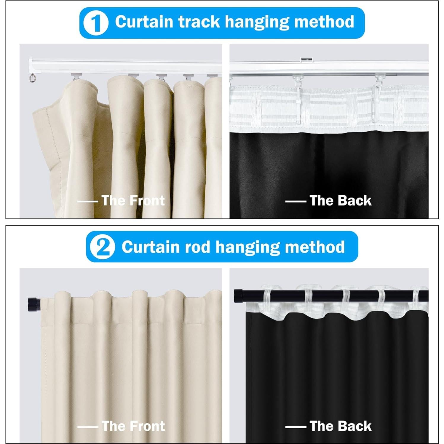 Cortina Divisoria de Habitación MaKefeile 2.53x2.13m Beige Opaca