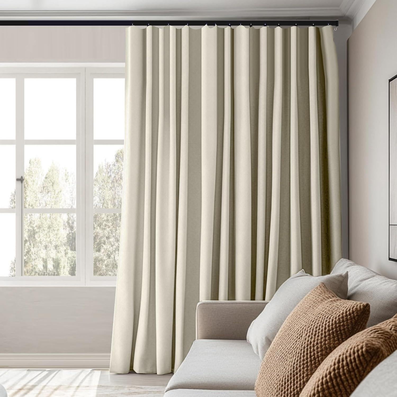 Cortina Divisoria de Habitación MaKefeile 2.53x2.13m Beige Opaca