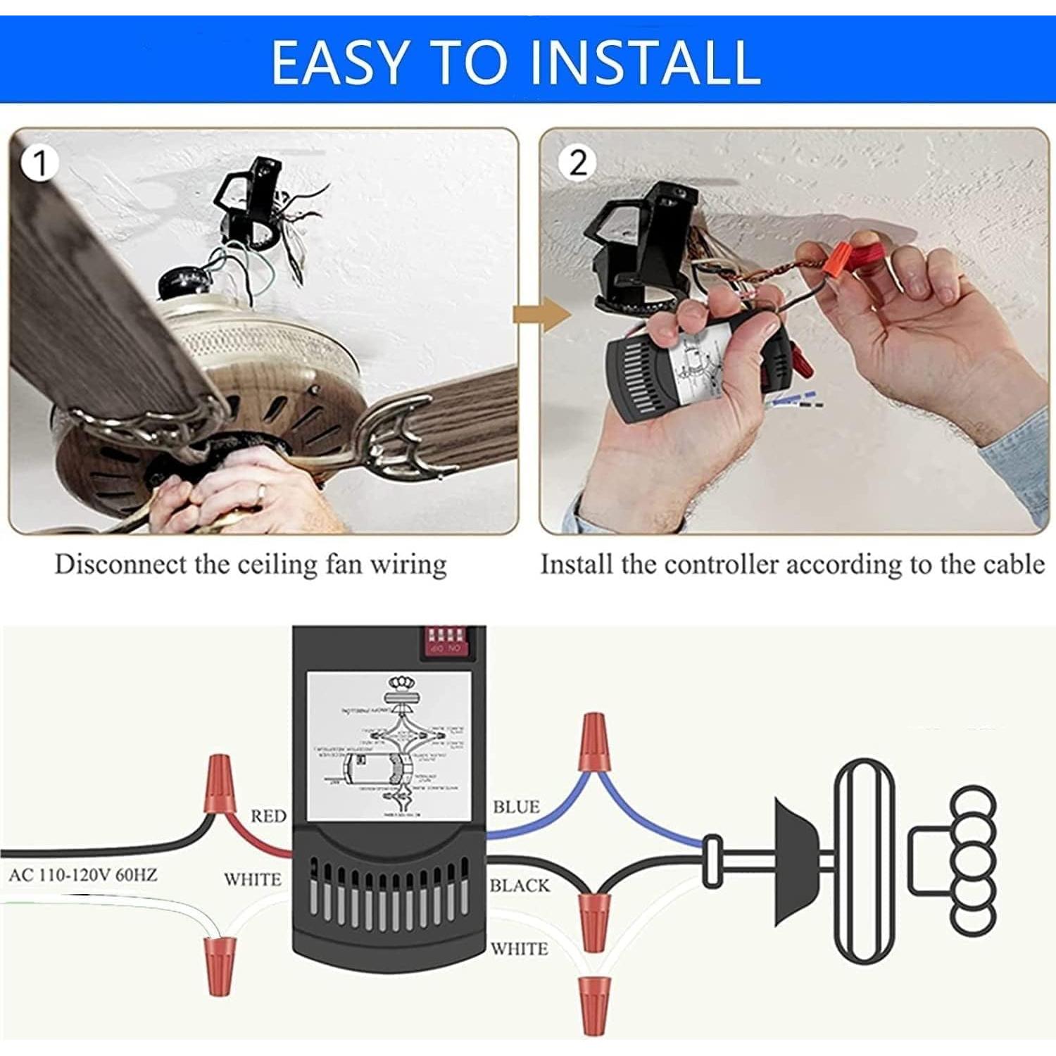 Kit de Control Remoto Universal Nexete 53T para Ventilador de Techo