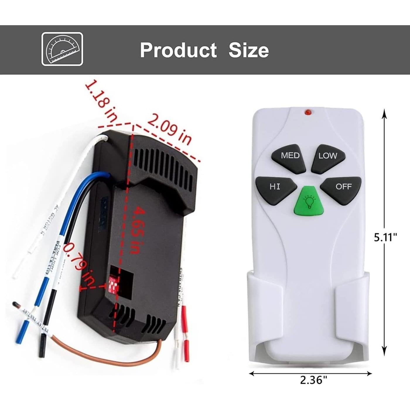 Kit de Control Remoto Universal Nexete 53T para Ventilador de Techo