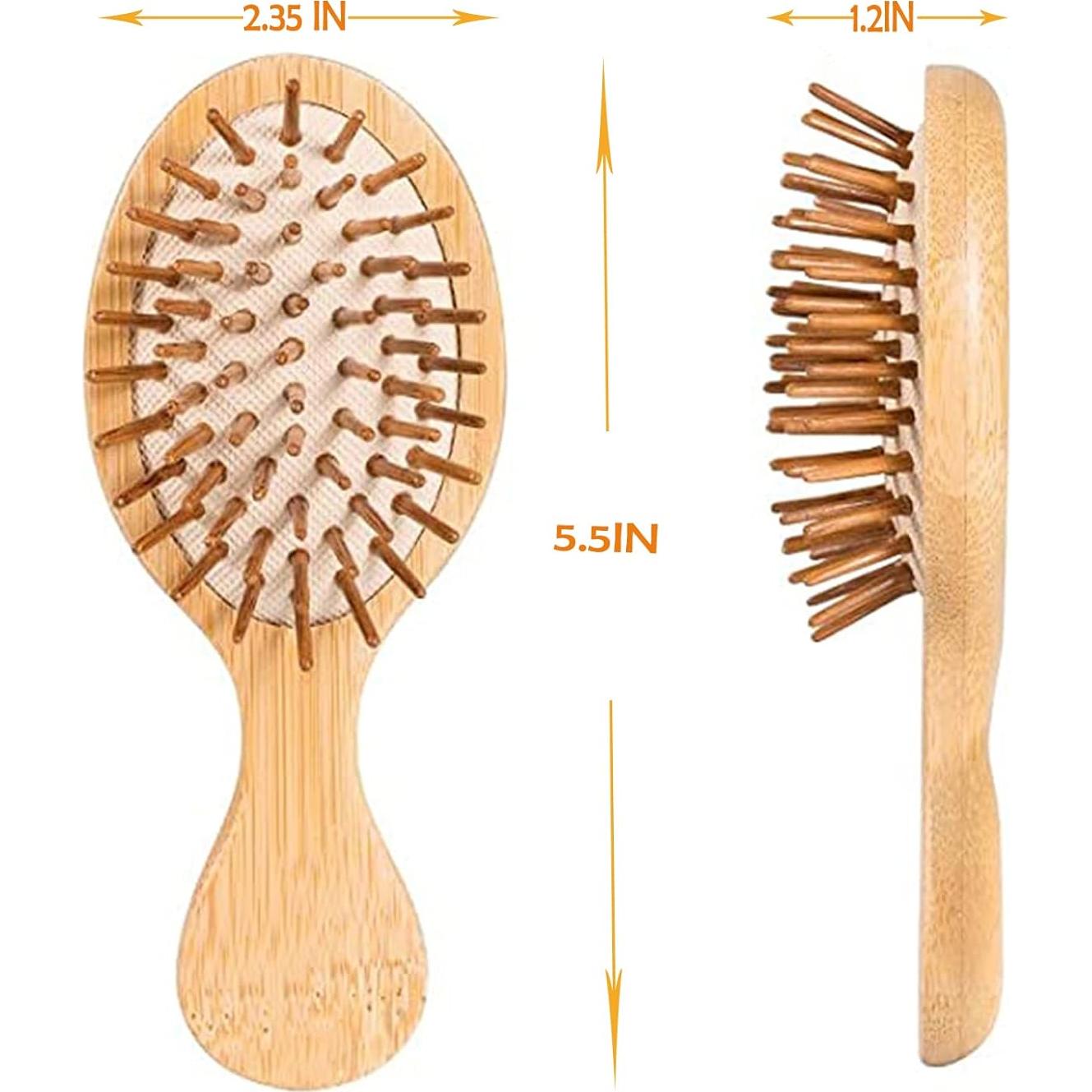 Cepillo Desenredante Mini Sofmild de Bambú 14x6 cm Beige