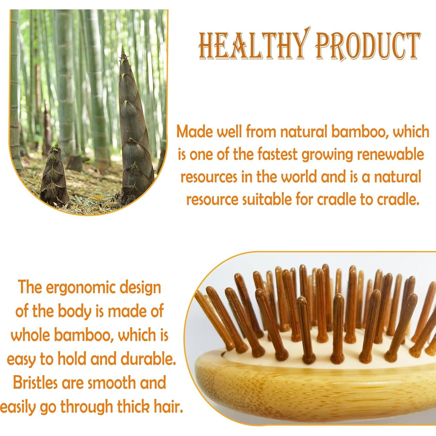 Cepillo Desenredante Mini Sofmild de Bambú 14x6 cm Beige