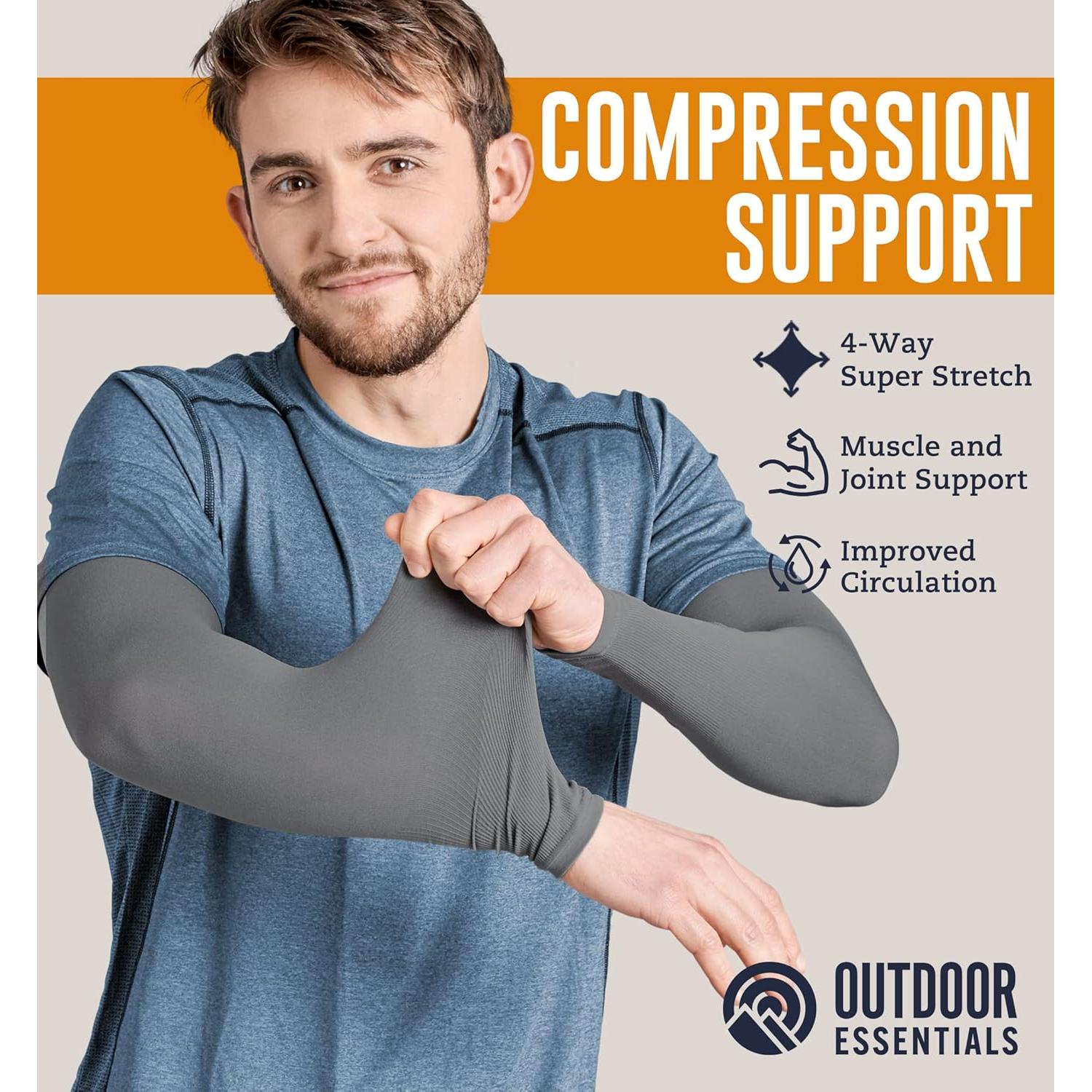 Mangas de Protección Solar UV OutdoorEssentials - Compresión UPF 50