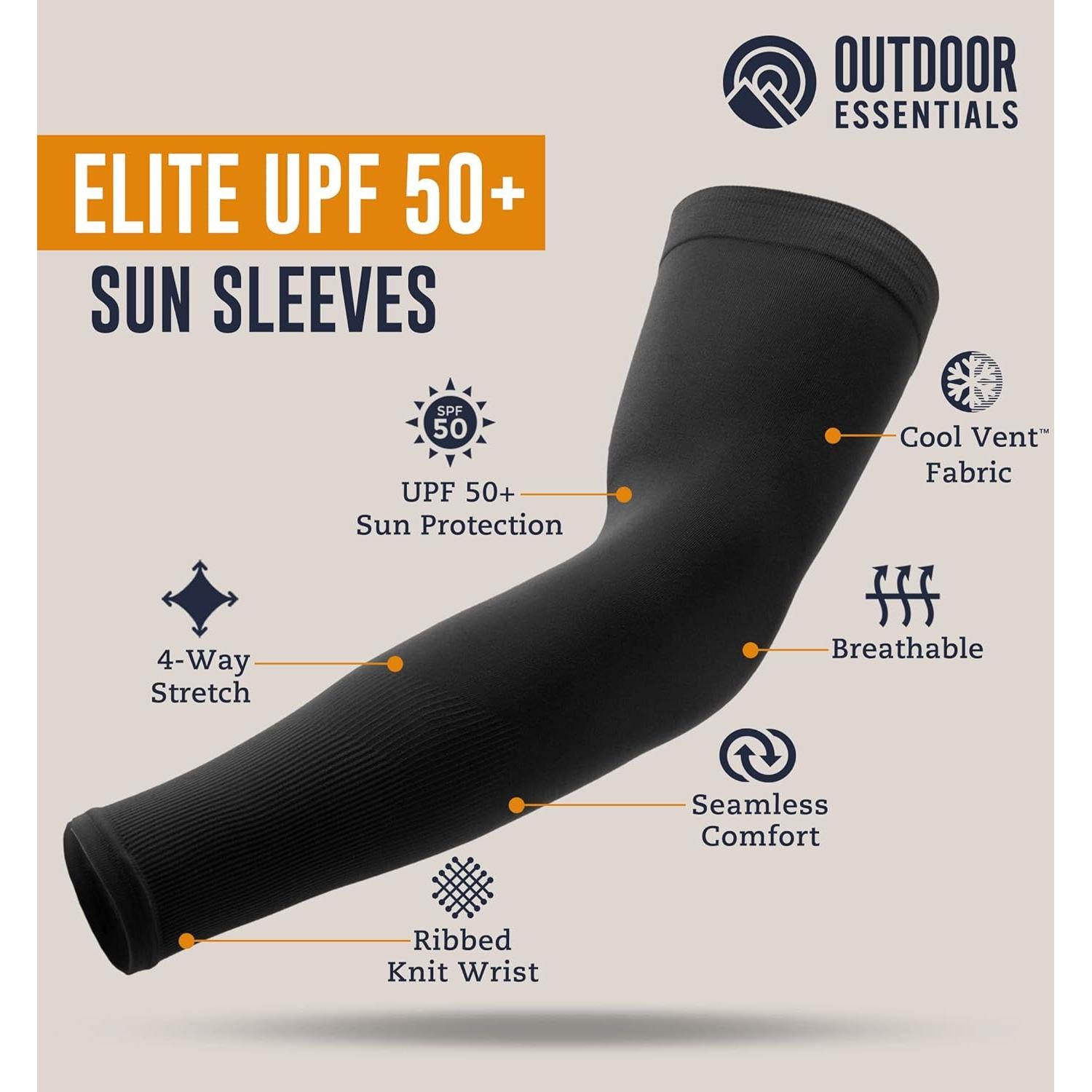 Mangas de Protección Solar UV OutdoorEssentials - Compresión UPF 50