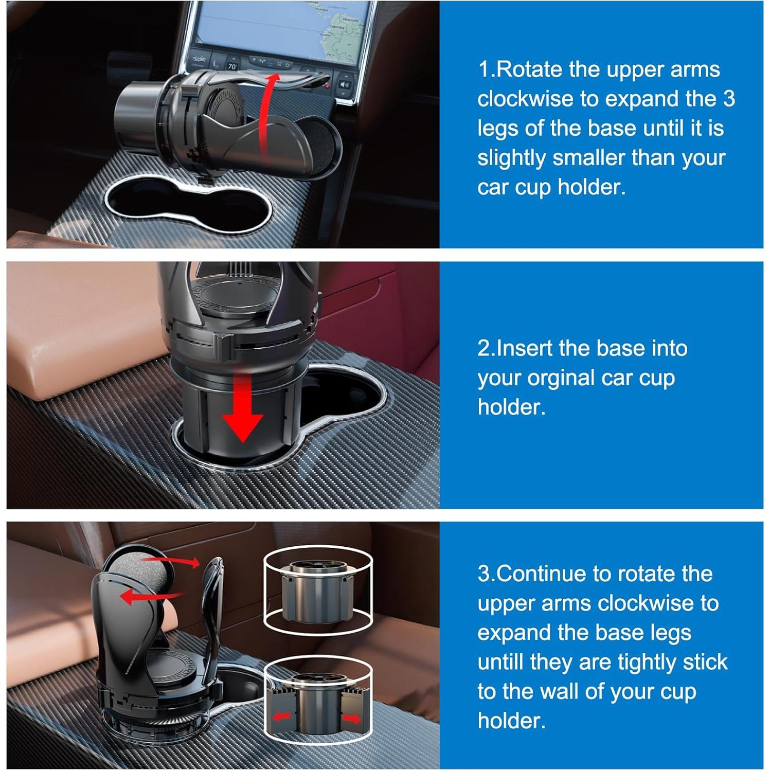Expansor de Soporte para Tazas Zeyitian Auto 1 Paquete