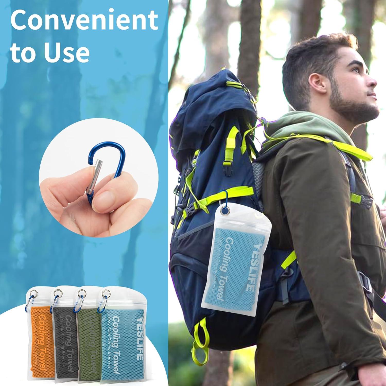 Toallas Enfriadoras YESLIFE 4 Piezas 101.6x30.5cm Microfibra