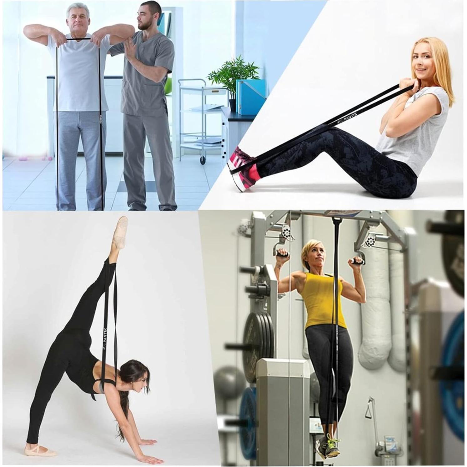 Banda de Resistencia PANTIK Negra 25-65 lbs para Ejercicio