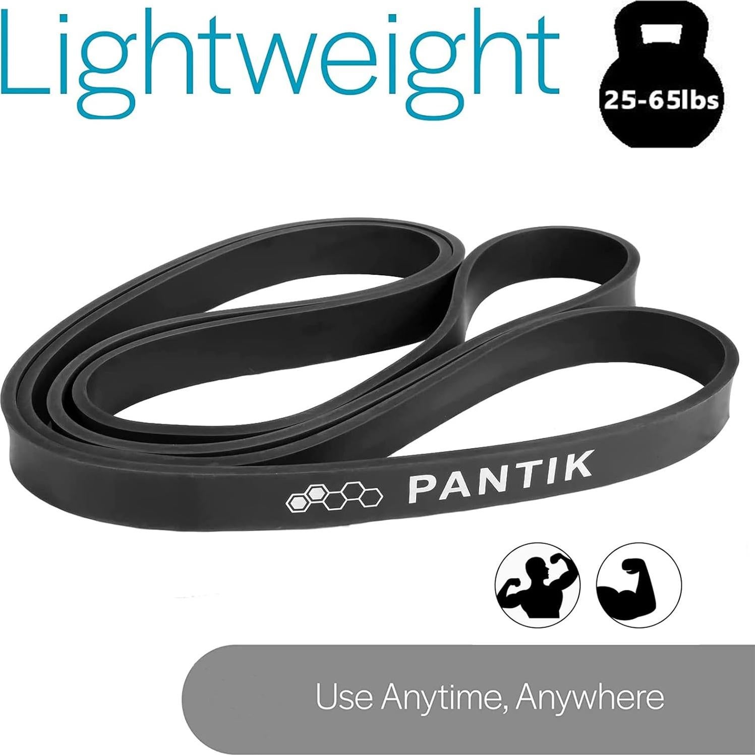 Banda de Resistencia PANTIK Negra 25-65 lbs para Ejercicio
