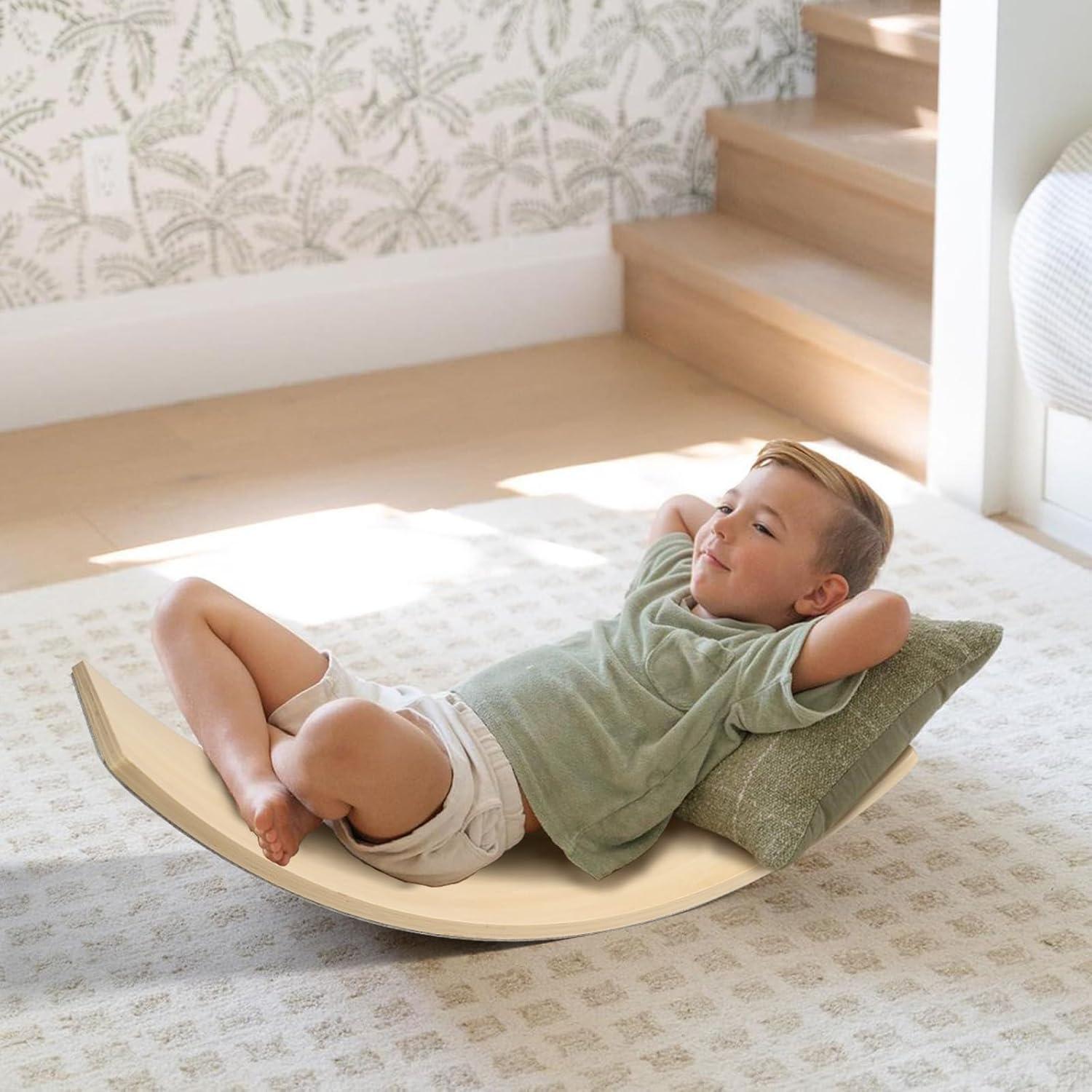 Tabla de Equilibrio Wobble Gentle Monster Madera 89 cm Azul