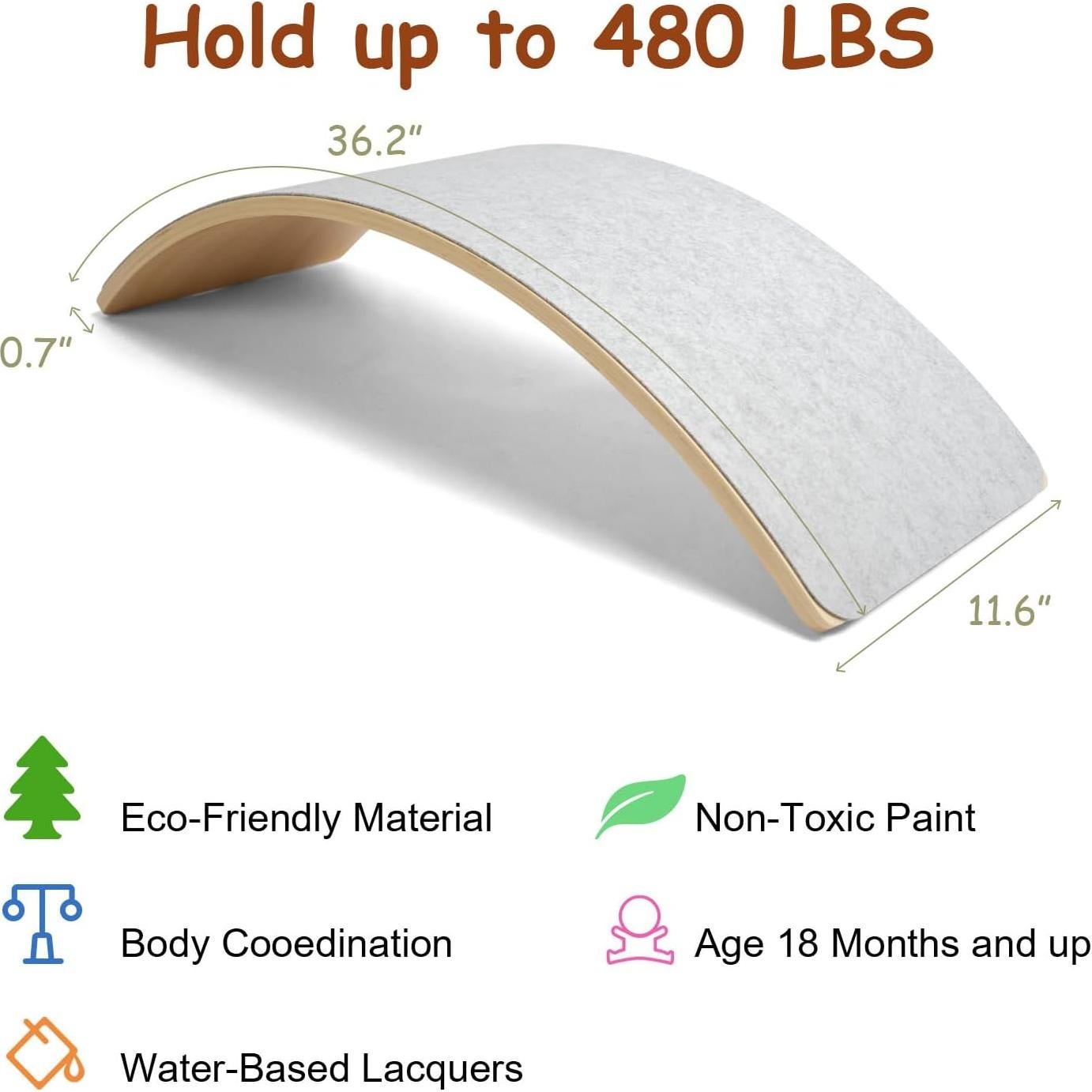 Tabla de Equilibrio Wobble Gentle Monster Madera 89 cm Azul