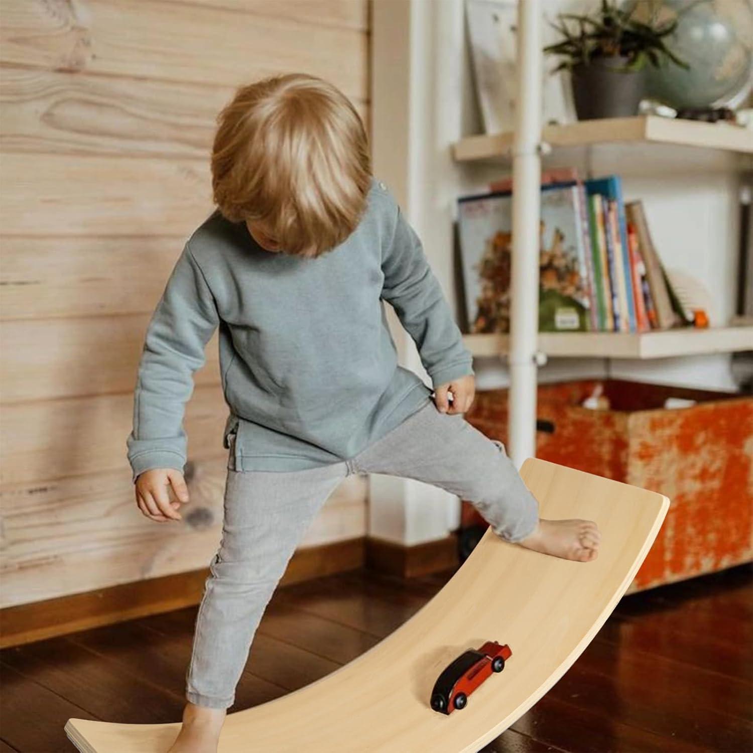 Tabla de Equilibrio Wobble Gentle Monster Madera 89 cm Azul