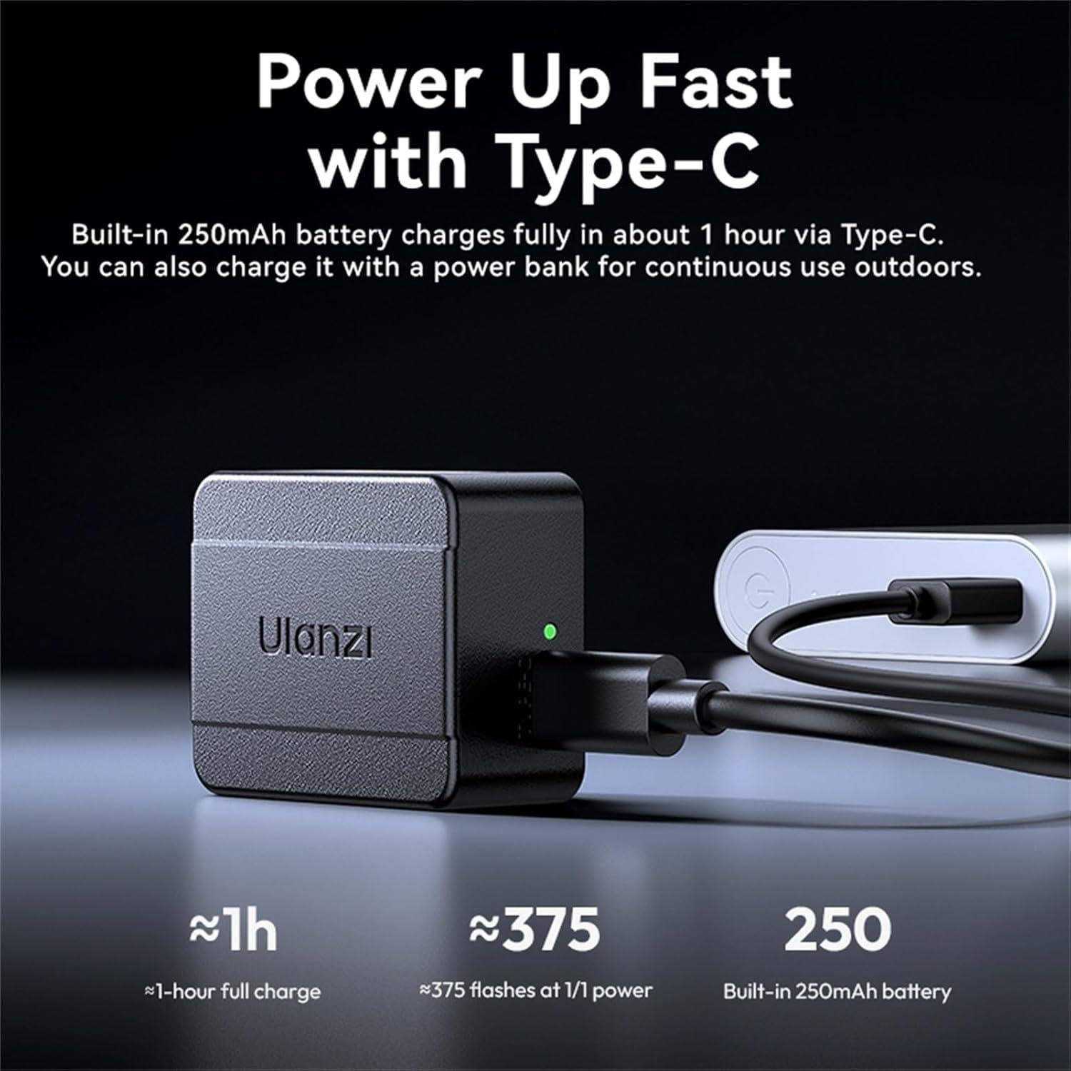 Mini Flash Speedlite ULANZI SL01 GN8 6500K para Cámara