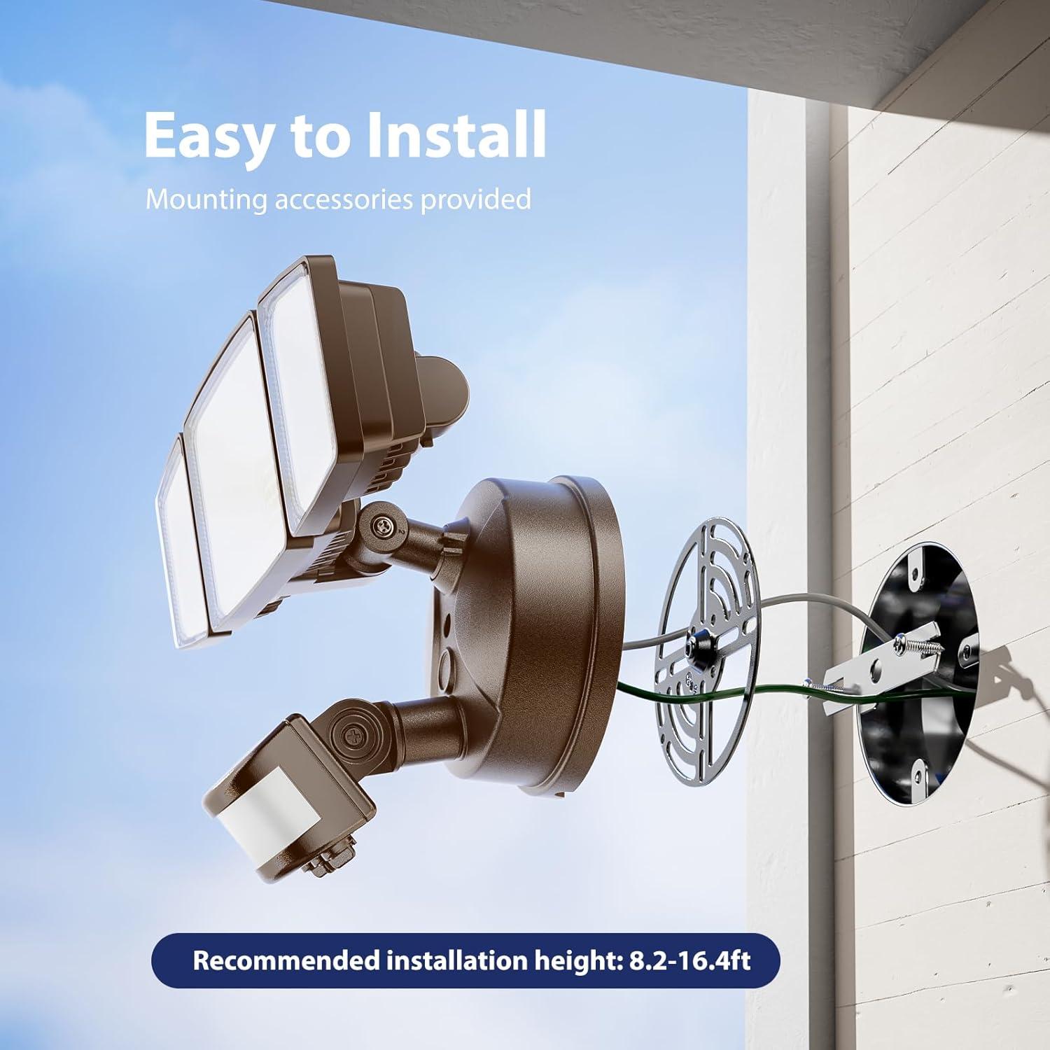 Luz de Inundación LED Onforu 65W con Sensor de Movimiento IP65