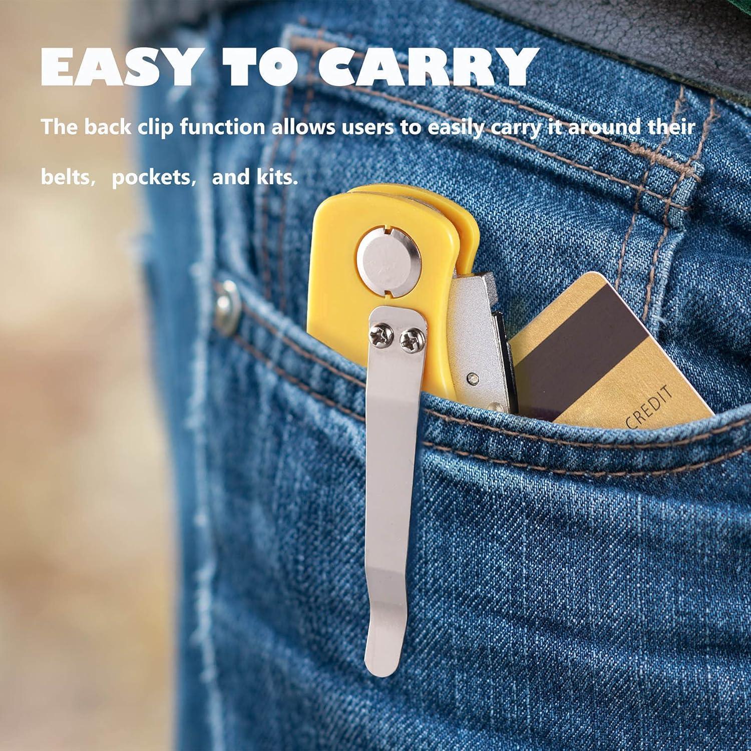 Cuchillos Utilitarios Plegables REXBETI 4-Pack SK5 con 10 Cuchillas