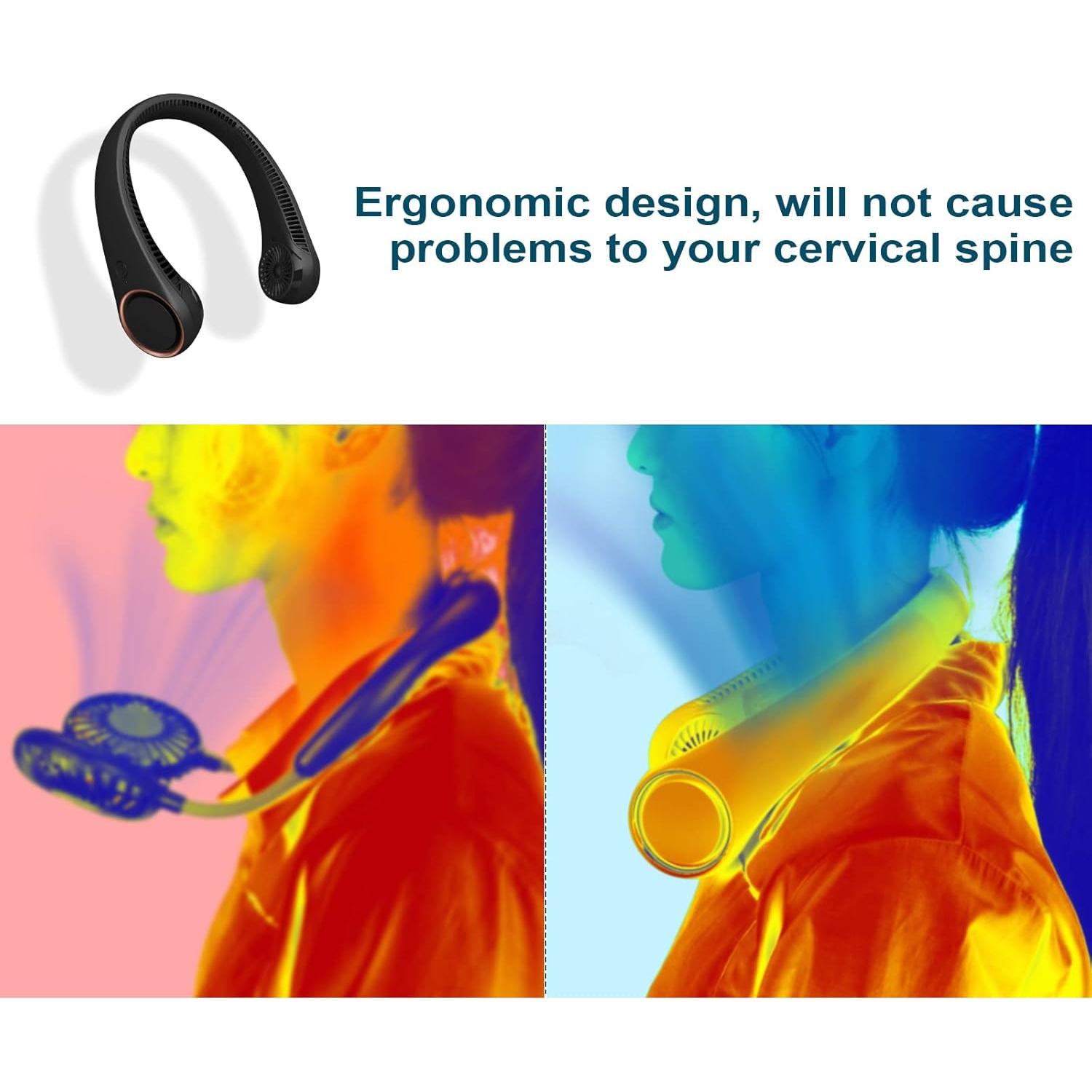 Ventilador de Cuello CIVPOWER CV003 Recargable 4000 mAh USB