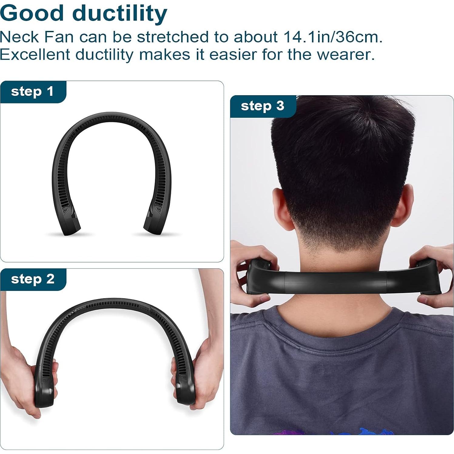 Ventilador de Cuello CIVPOWER CV003 Recargable 4000 mAh USB