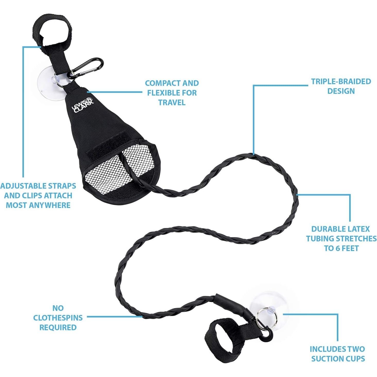 Cuerda de Ropa Ajustable Lewis N. Clark 1.83m para Viajes