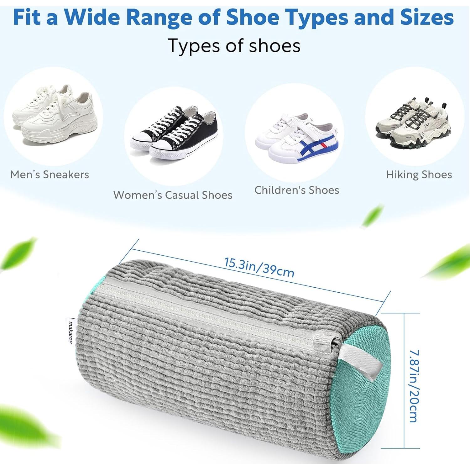 Bolsa de Lavado para Zapatos Makaroo 2 PCS Grande Gris