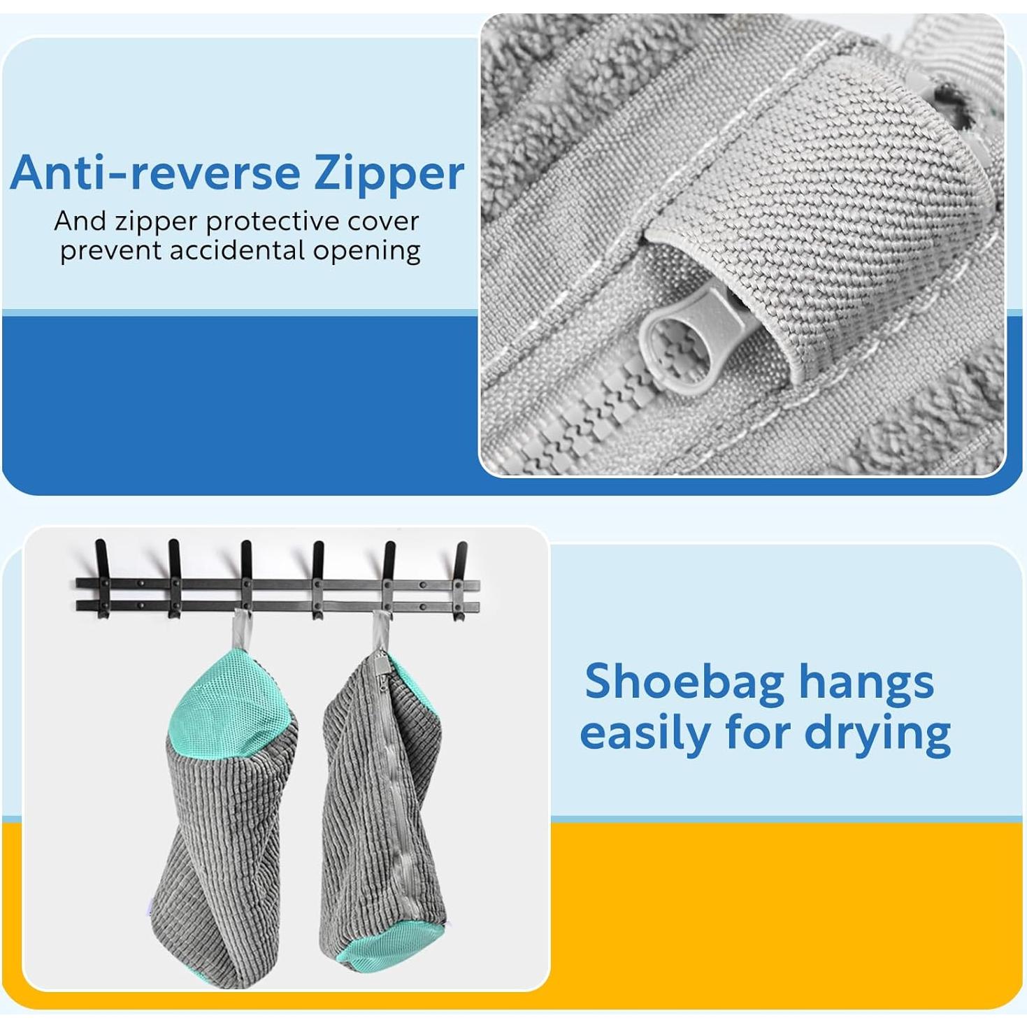 Bolsa de Lavado para Zapatos Makaroo 2 PCS Grande Gris