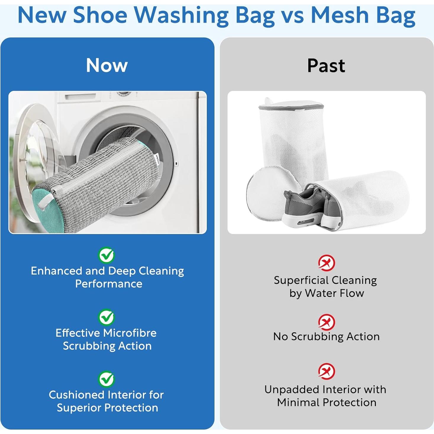 Bolsa de Lavado para Zapatos Makaroo 2 PCS Grande Gris