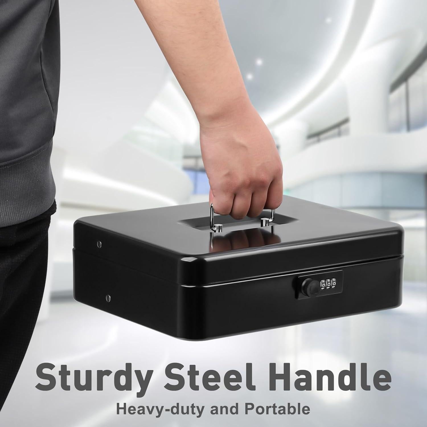 Caja Fuerte Grande KYODOLED con Cerradura de Combinación 30x24x9cm