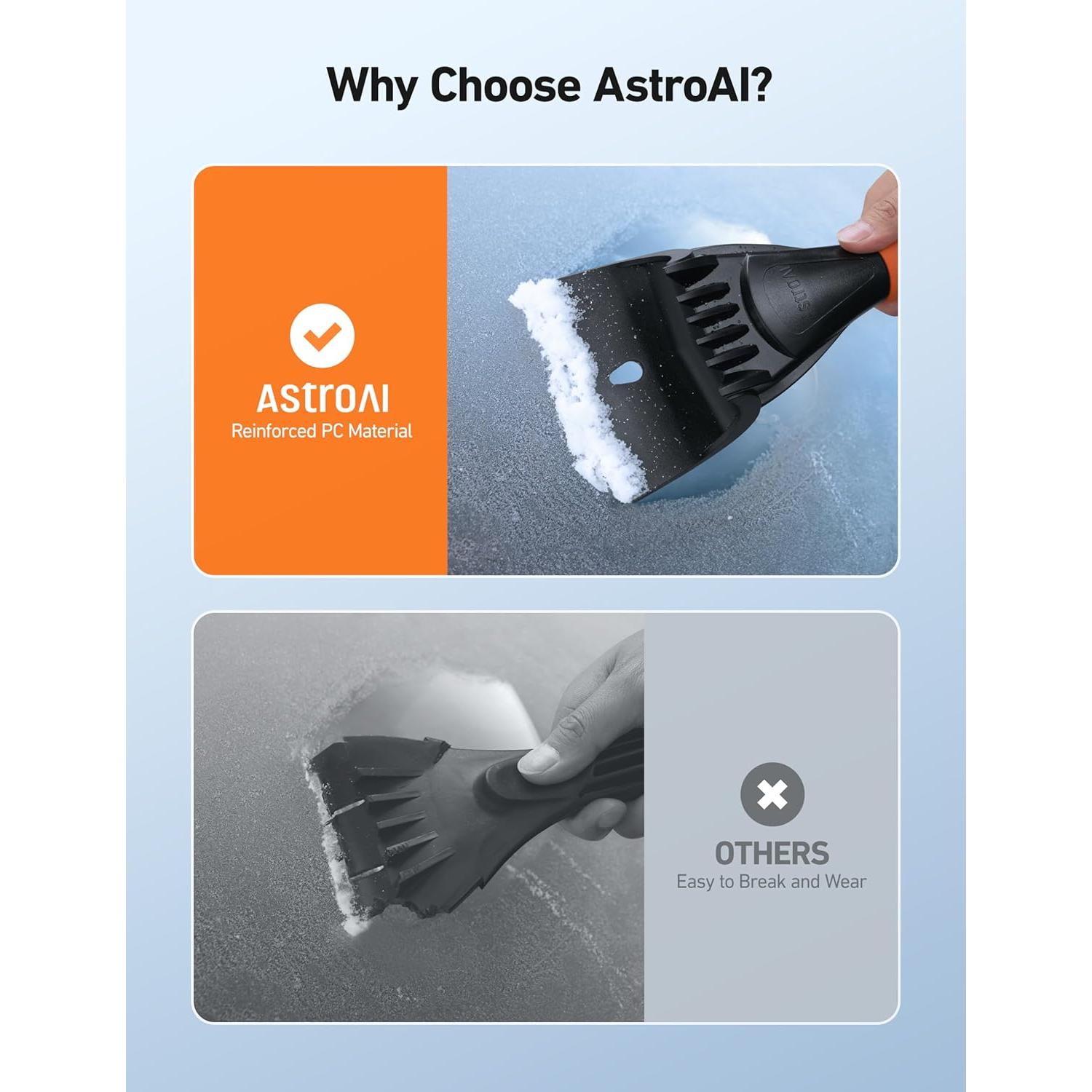 Raspador de Hielo AstroAI 11.43 cm - Durable y Portátil