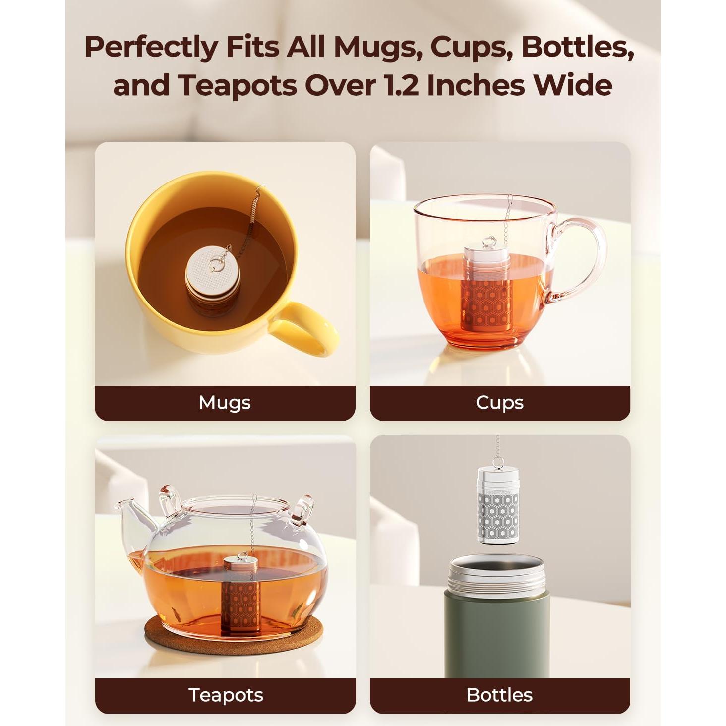 Infusor de Té Reinmoson Acero Inoxidable 304 Extra Pequeño