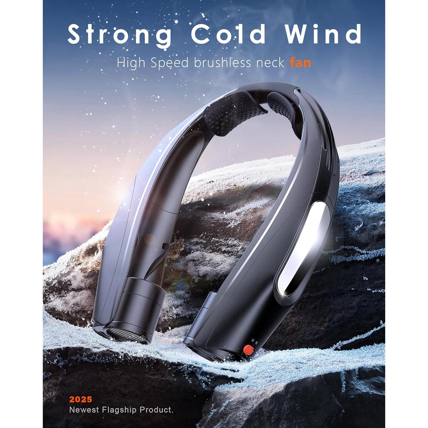 Ventilador de Cuello Portátil ZEEFO Q11 6000mAh 6 Velocidades