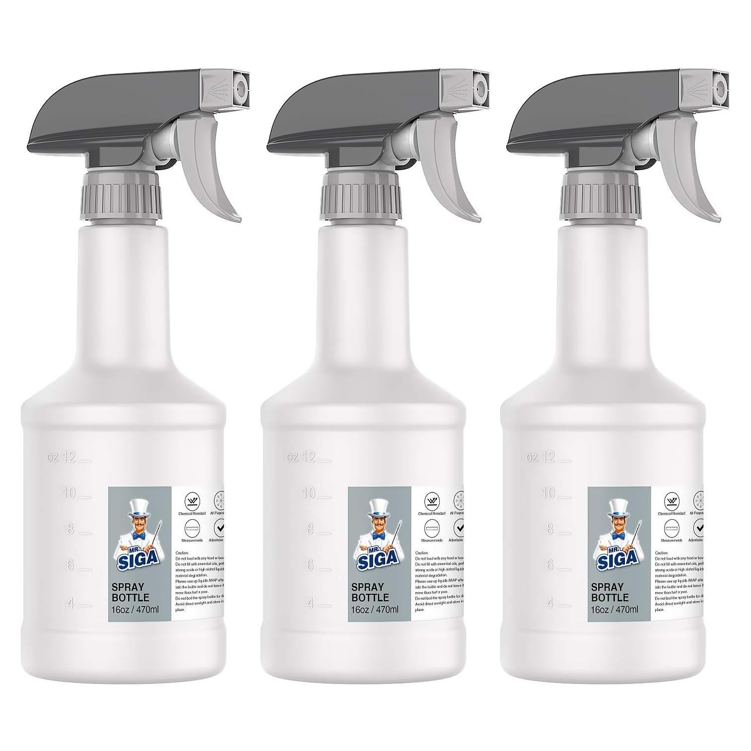 Botellas de Spray Reutilizables MR.SIGA 470ml Paquete de 3