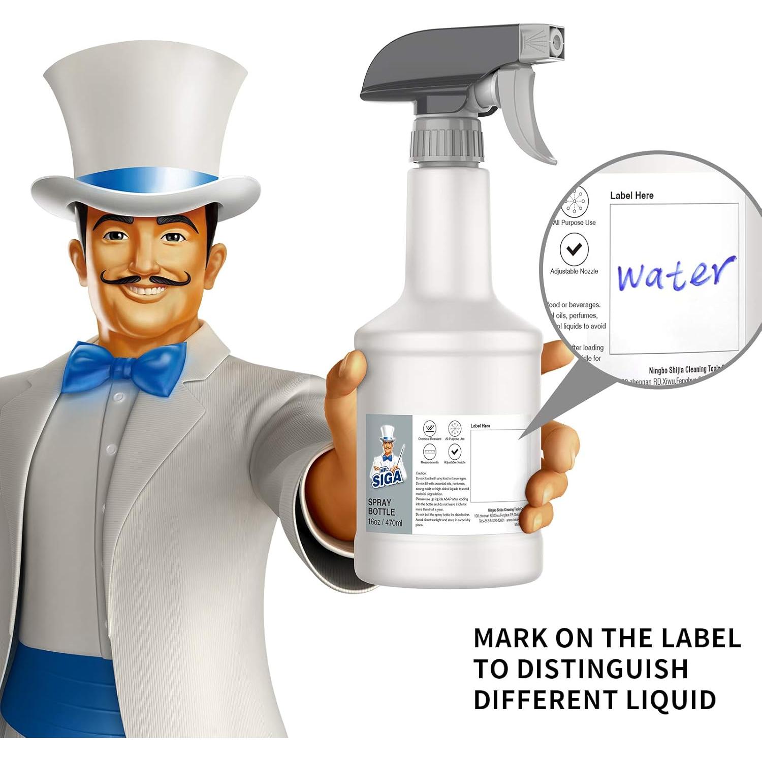 Botellas de Spray Reutilizables MR.SIGA 470ml Paquete de 3