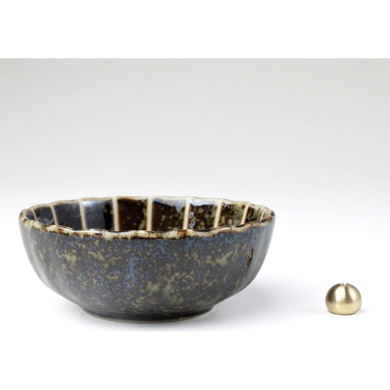 Soporte de Incienso Cerámica Asayu Loto Verde 10.5 cm