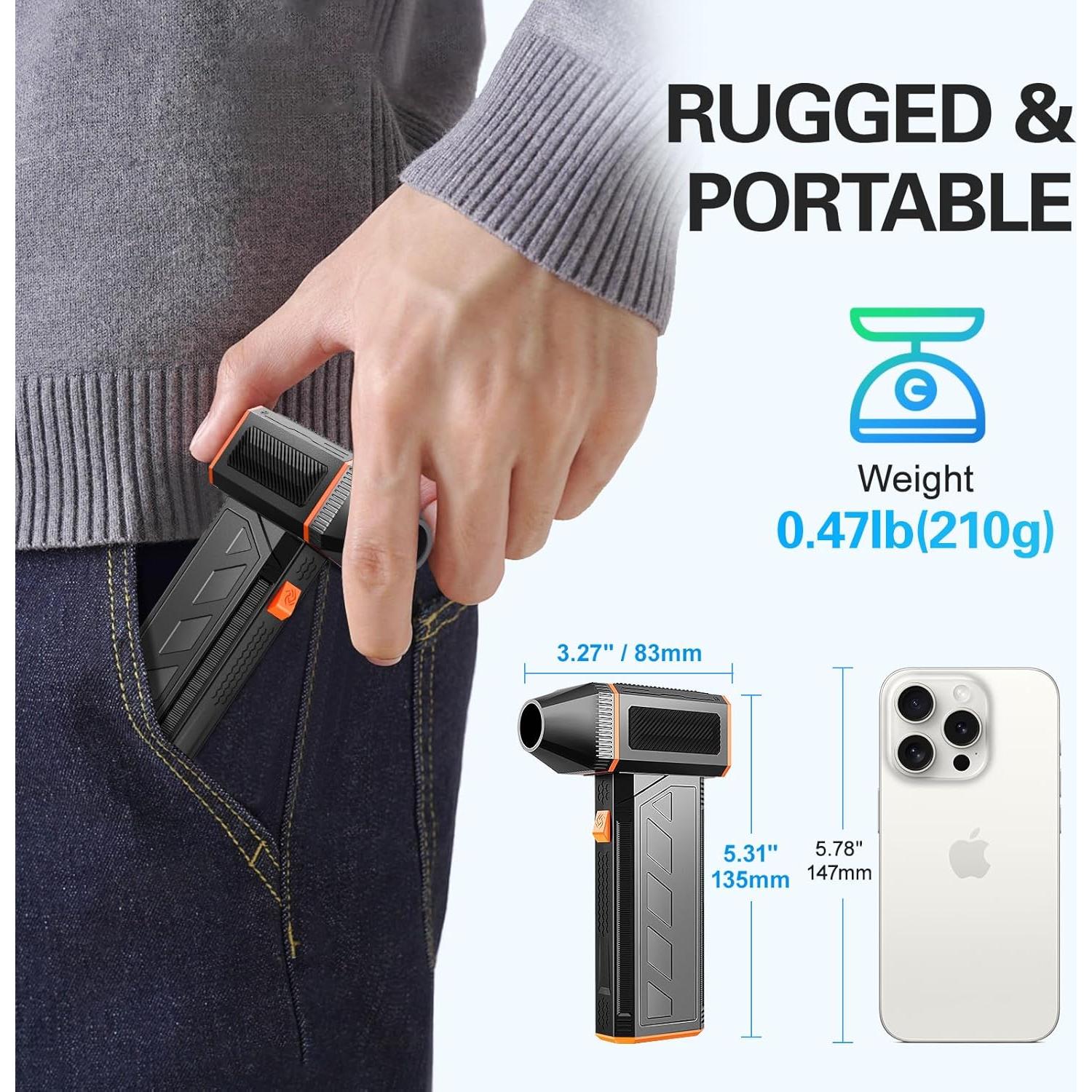 Soplador de Aire Eléctrico Beloving F35-X1 130000RPM Inalámbrico