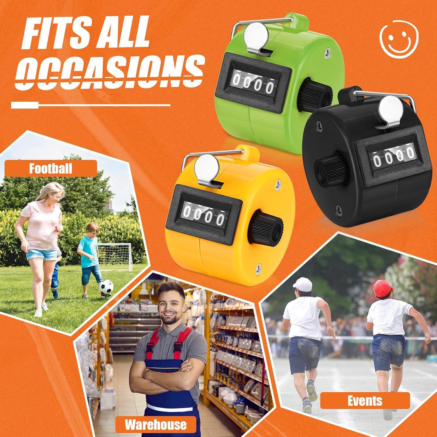 Contador Manual Clicker 16 Pcs Kathfly 4 Dígitos Colorido