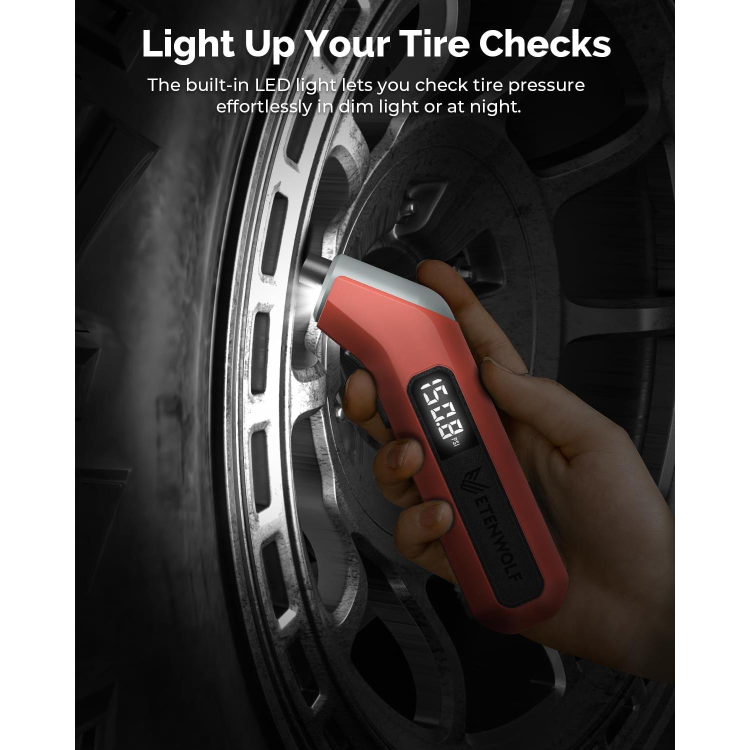 Medidor de Presión de Neumáticos ETENWOLF T300 Plus 200 PSI