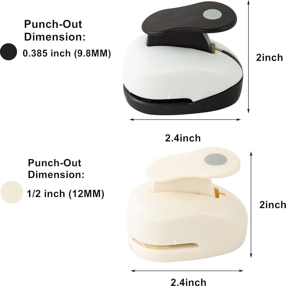 Juego de 2 Perforadoras de Agujeros QIQQIKIN 9.8mm y 12mm