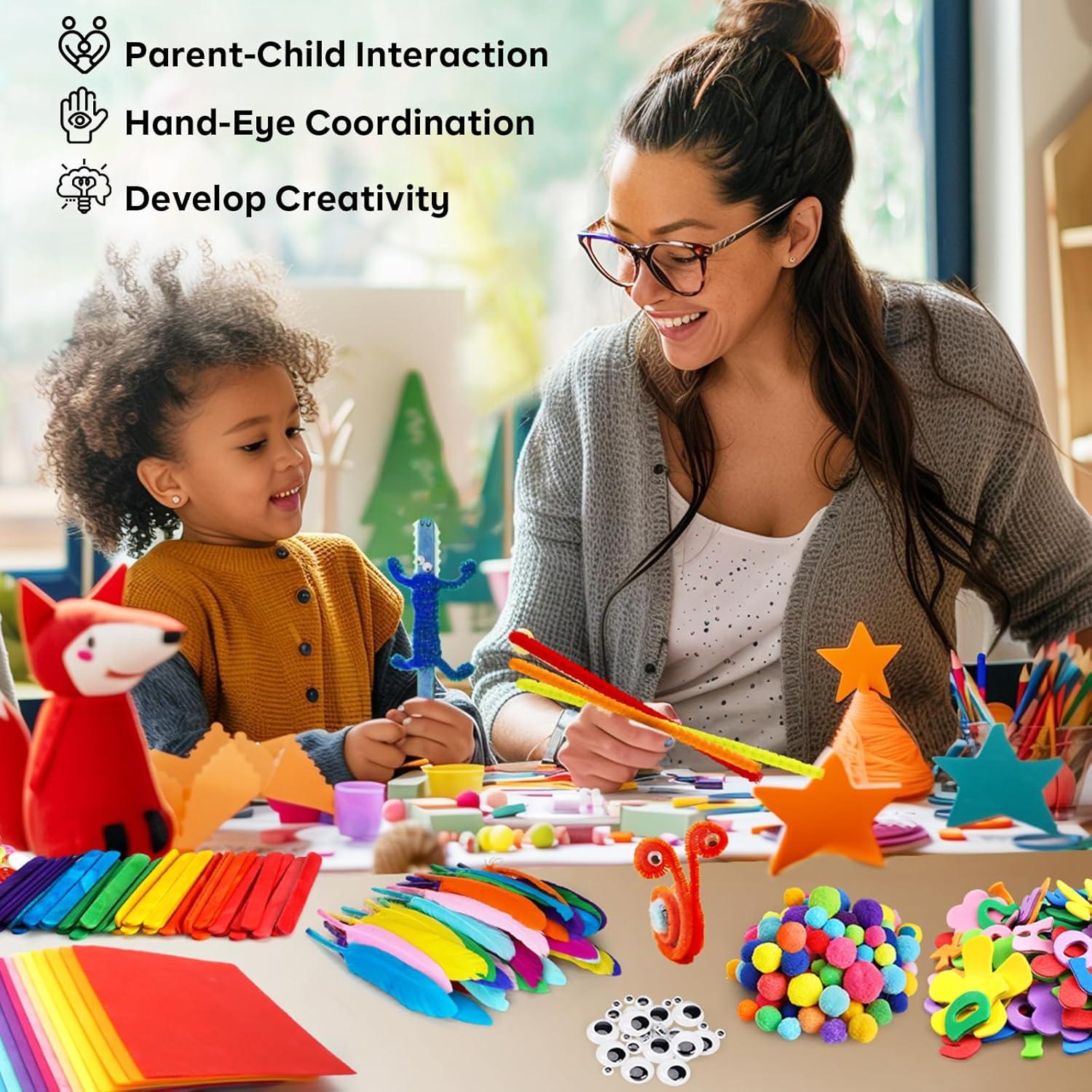 Kit de Manualidades FUNZBO - 800 Piezas, Creatividad para Niños