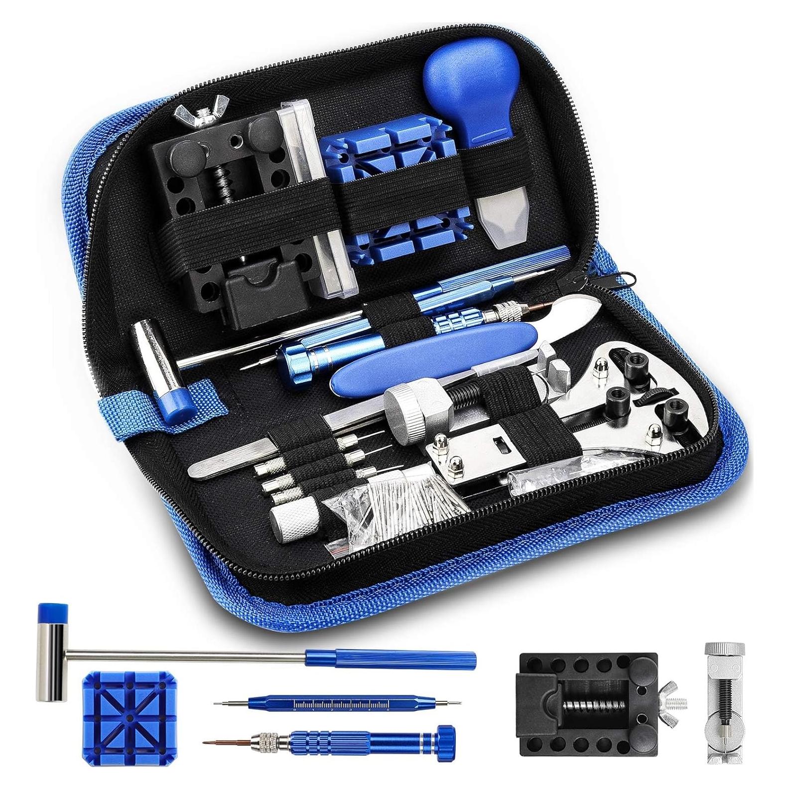 Kit de Herramientas de Reparación de Relojes ONEBOM - 186 Piezas