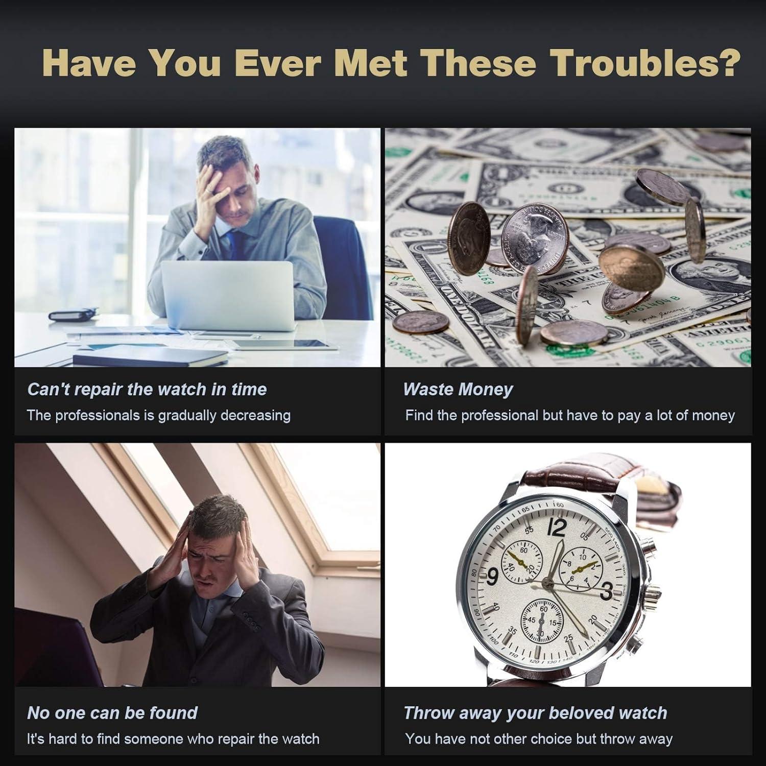 Kit de Herramientas de Reparación de Relojes ONEBOM - 186 Piezas