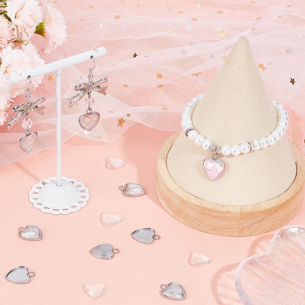 Bandejas Bezel en Blanco SUNNYCLUE 120Pcs para Joyas DIY