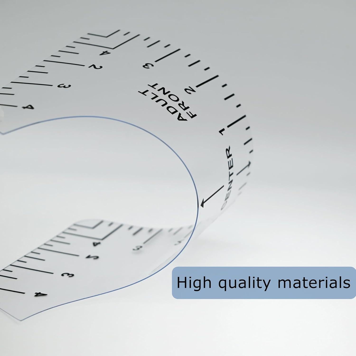 Guía de Regla para Camisetas LINXIAO 12 Piezas PVC Transparente