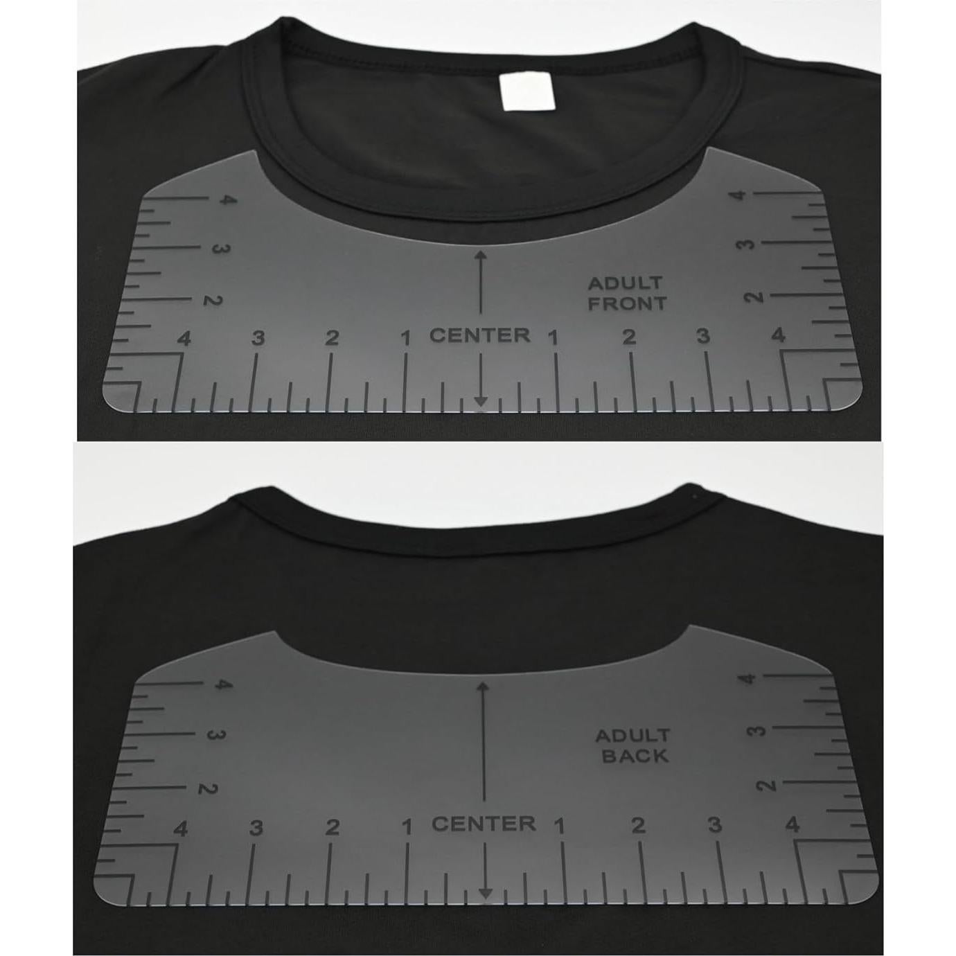 Guía de Regla para Camisetas LINXIAO 12 Piezas PVC Transparente