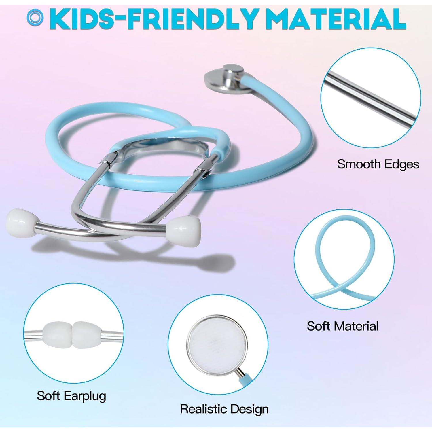 Set de Juguete Estetoscopio para Niños Phobby - 2 Piezas Azul