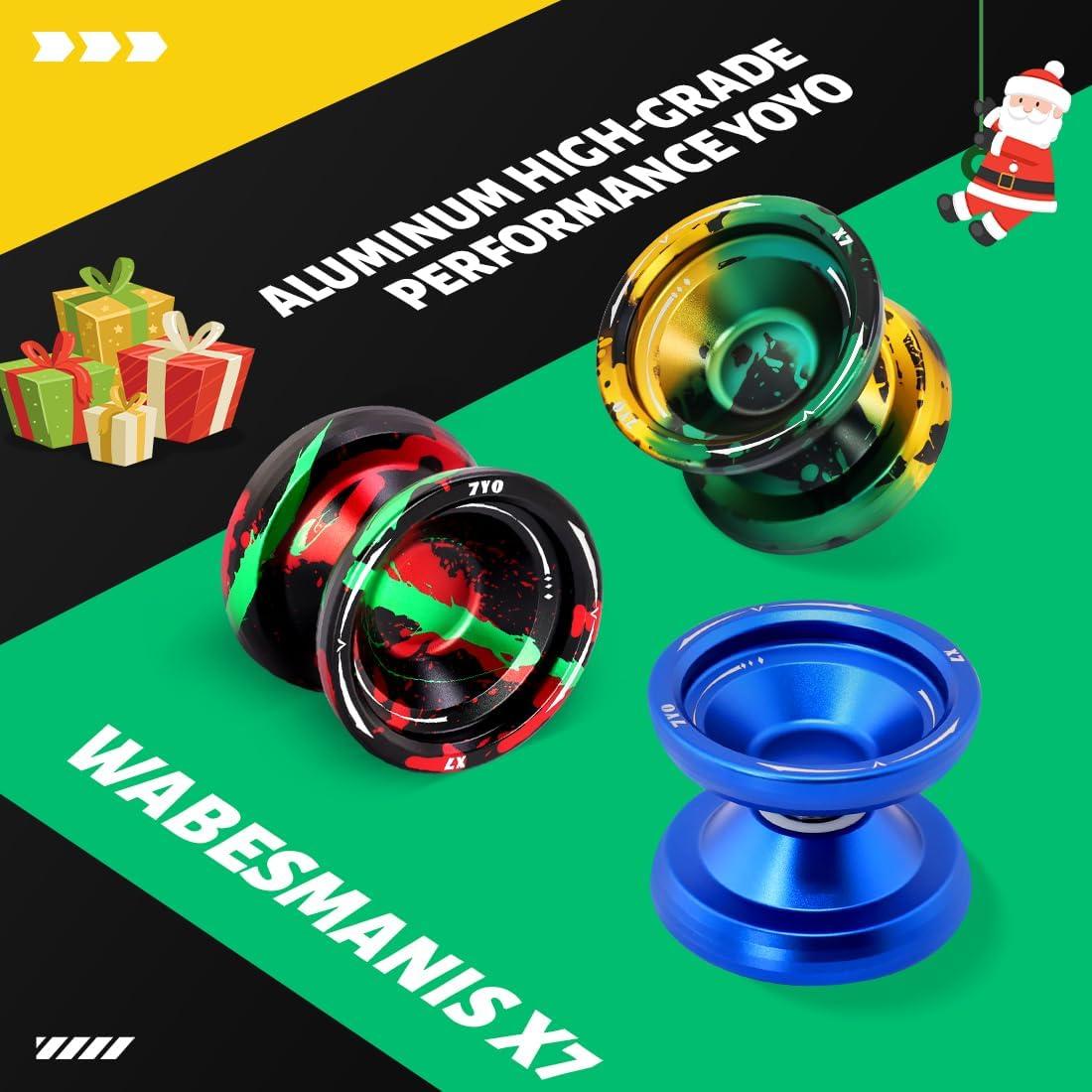 Yoyo Profesional X7 WABESMANIS Doble Propósito Verde Dorado