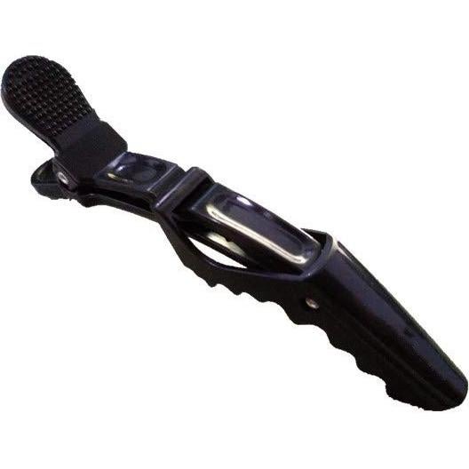 12 Clips de Cabello Profesionales F-BBKO Doble Bisagra Negro