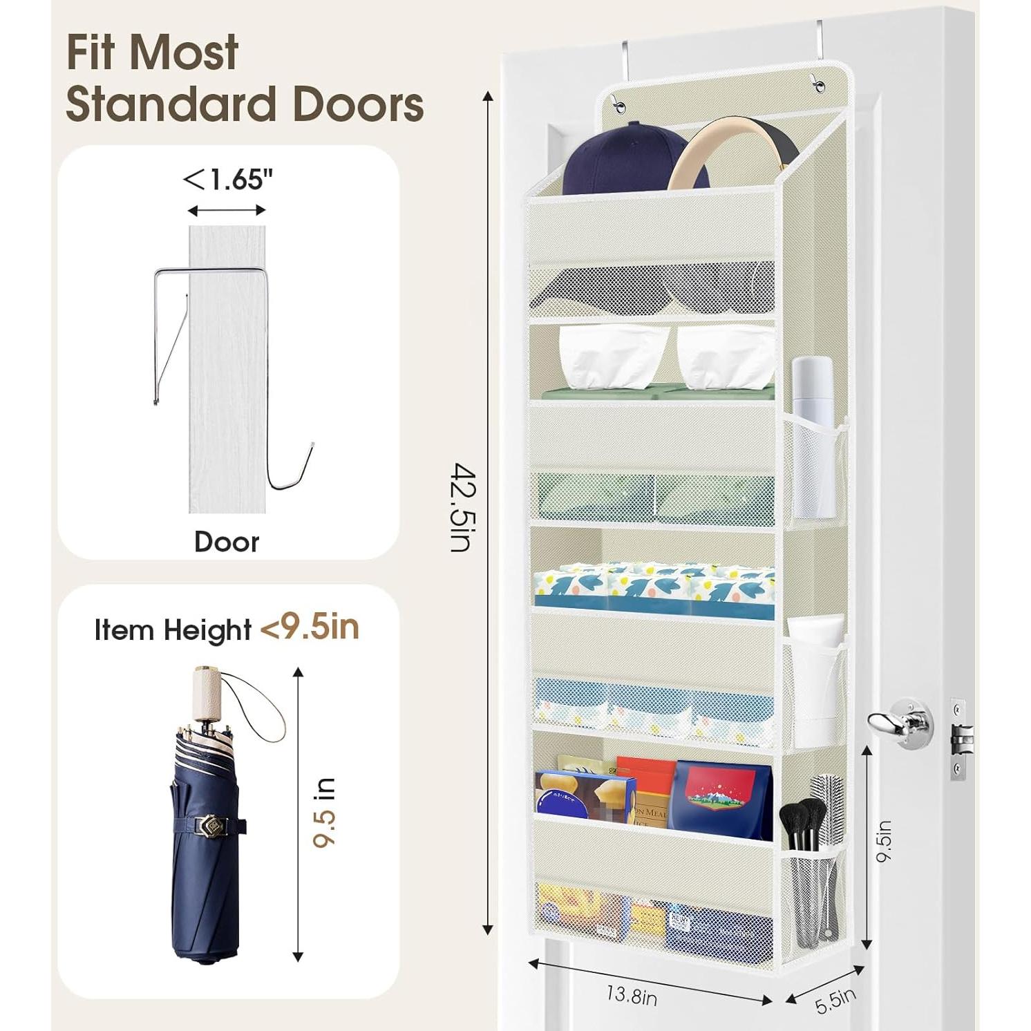 Organizador Colgante de Puerta SpaceHacks 2 Paquete Beige 18kg