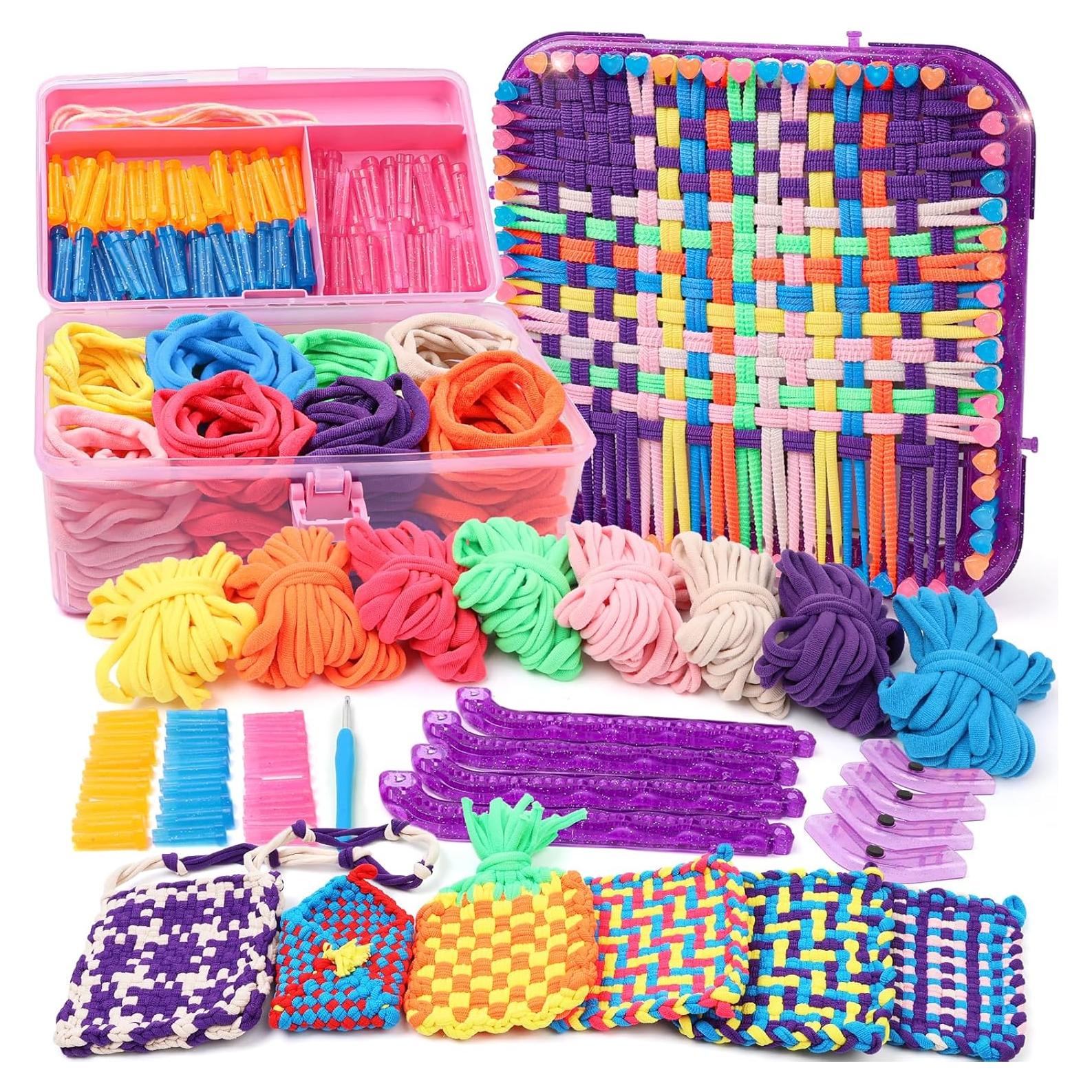 Kit de Telar de Tejer DDAI Potholder con 224 Bucles y Marco