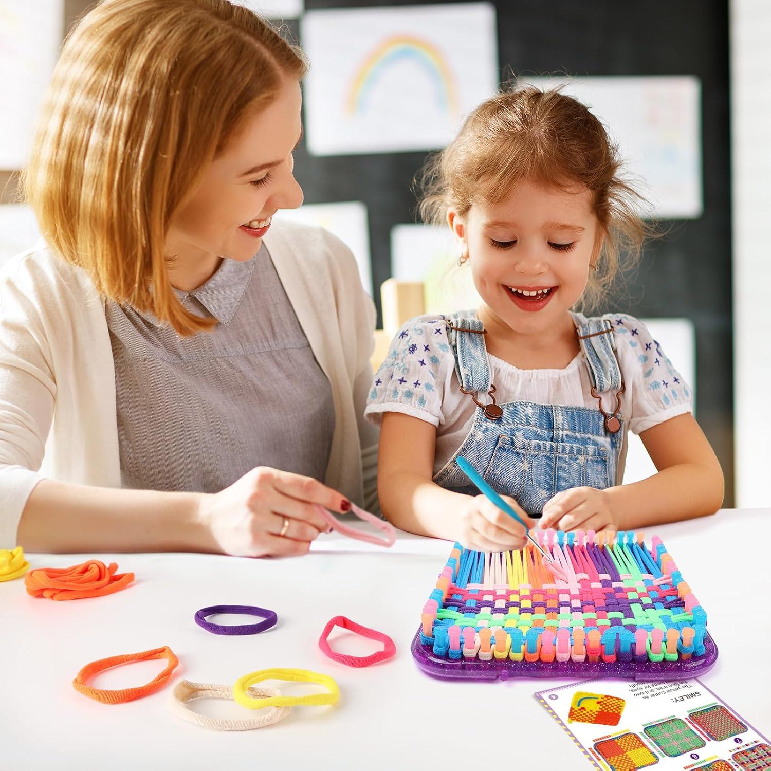 Kit de Telar de Tejer DDAI Potholder con 224 Bucles y Marco